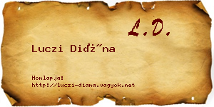 Luczi Diána névjegykártya