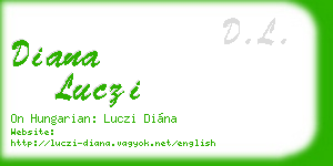 diana luczi business card
